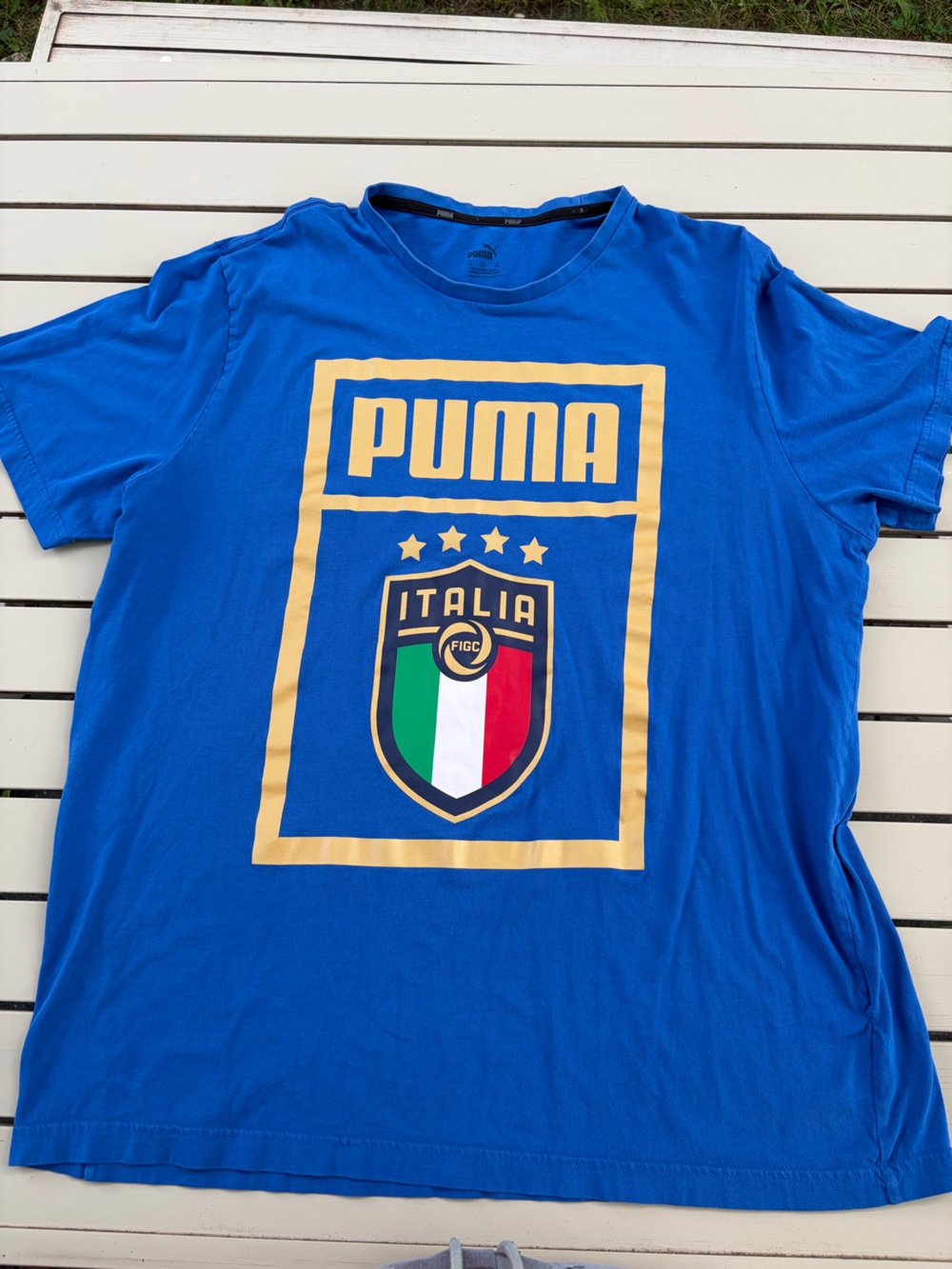 Puma Men’s Royal Blue Italia Crest Graphic Tee